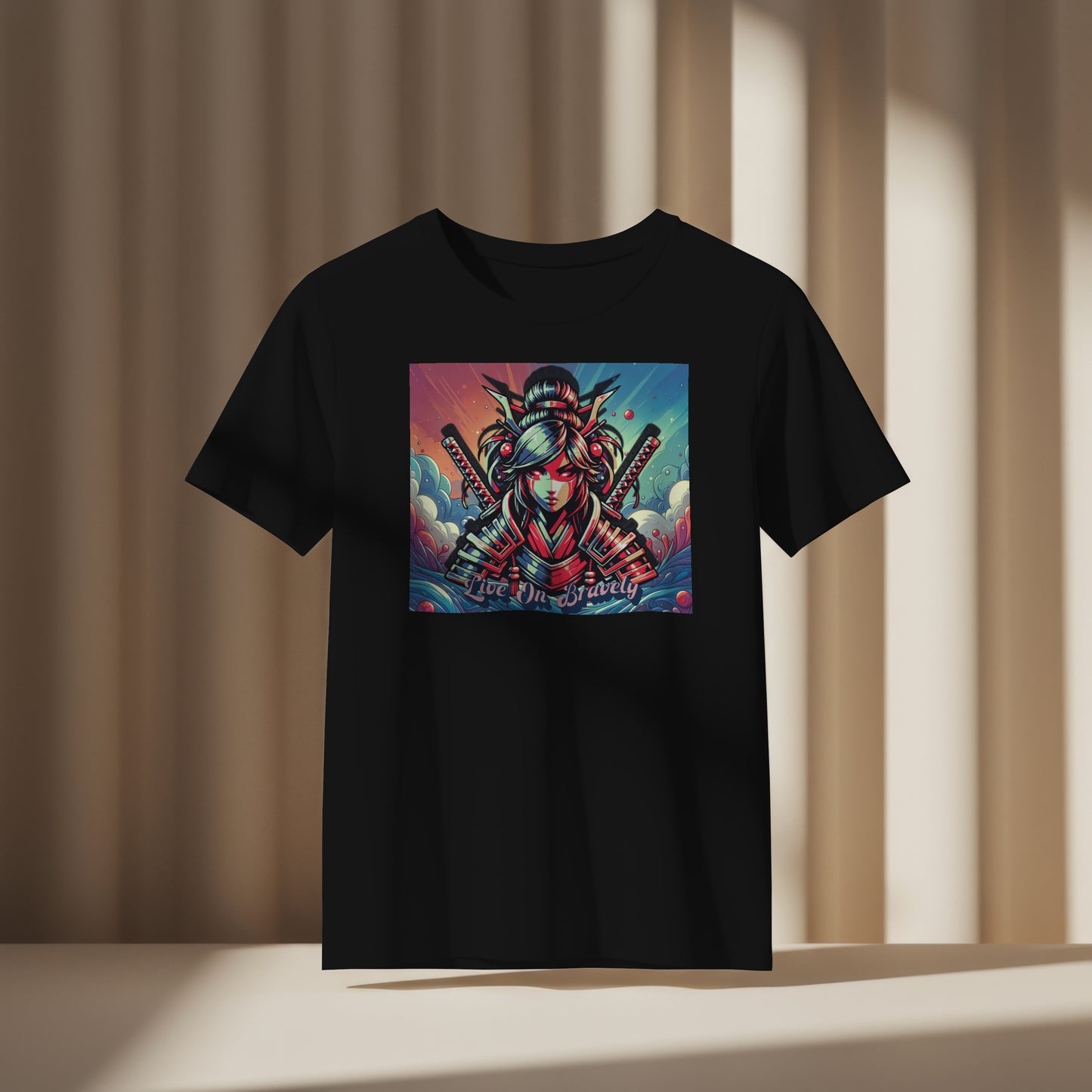 Samurai Women Live On Bravely Tee For Bold Fearless Women