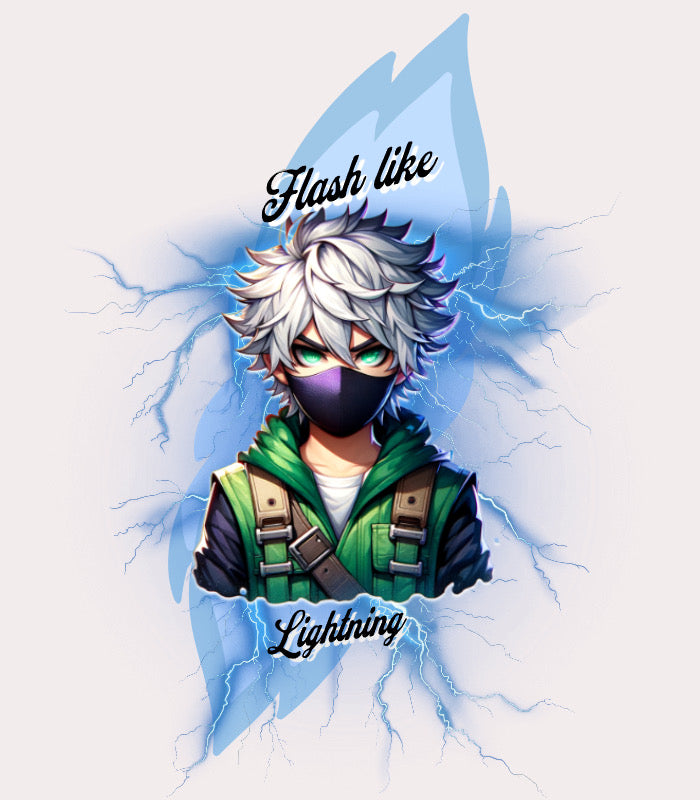 Ninja Lightning Flash Tee for Anime Lovers - Unleash Speed