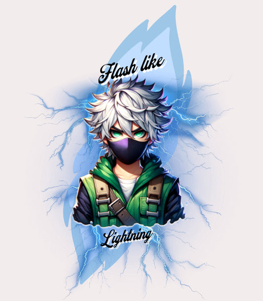 Ninja Lightning Flash Tee for Anime Lovers - Unleash Speed