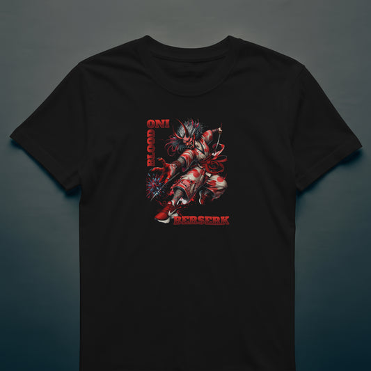 Oni's Blood Graphic Tee For Dark Fantasy Fans Bold Design
